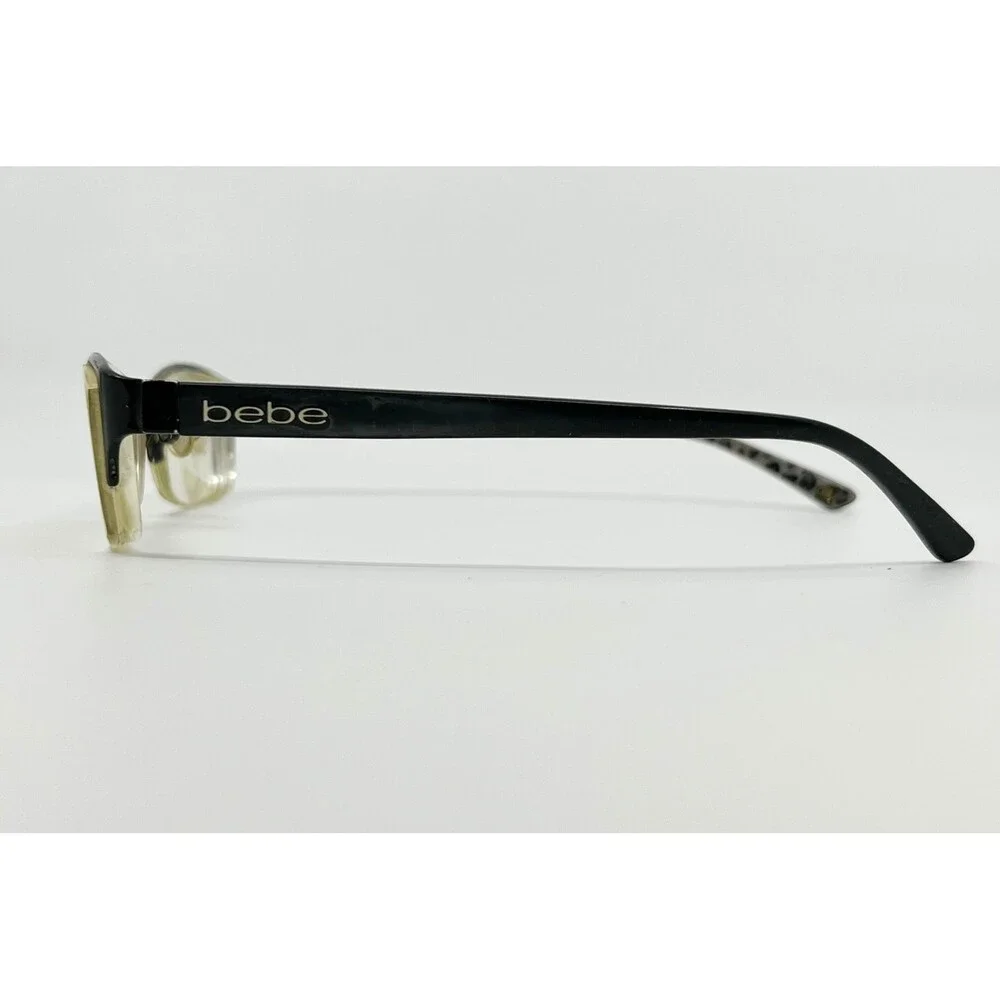 Bebe Eyeglasses Womens Black Leopard Print Agreeable BB5010 53-17-135